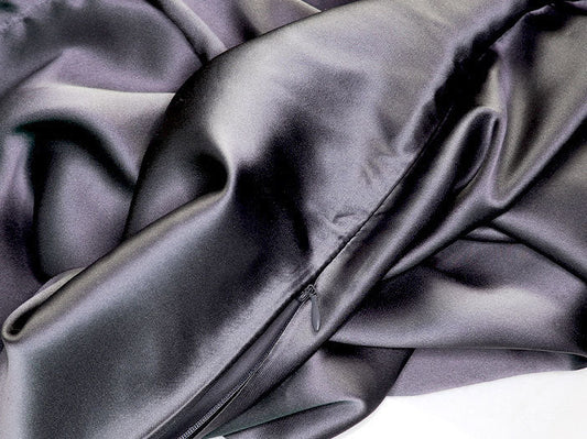 iGlow Silk Pillowcase - Grey Shadows (Grey)