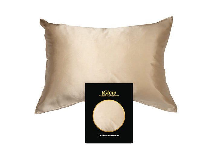 iGlow Silk Pillowcase - Champagne Dreams